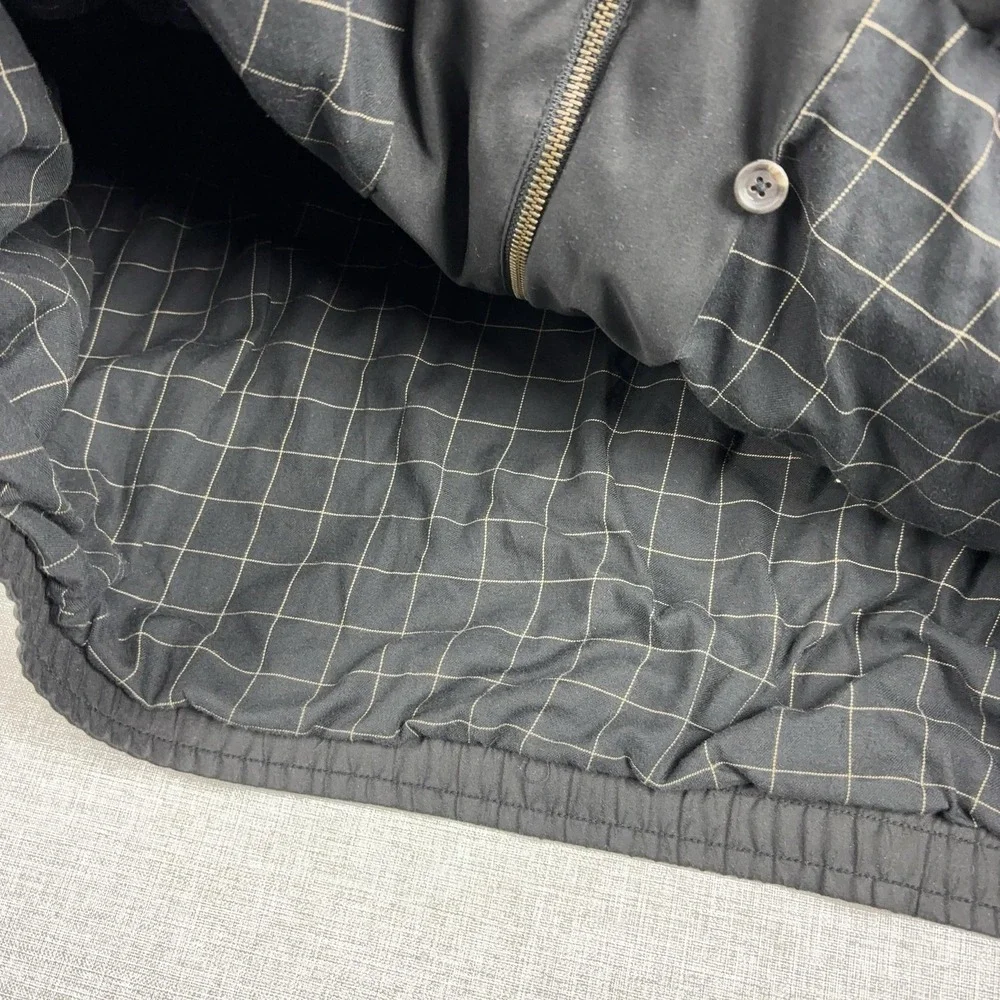 Vintage Polo Ralph Lauren Harrington Bomber Jacket Plaid Lined Mens 2XB Black